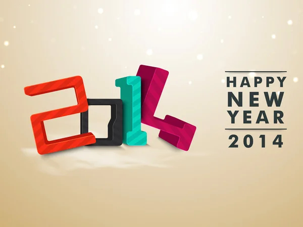 Szczęśliwego nowego roku 2014 celebracja tło. — Wektor stockowy