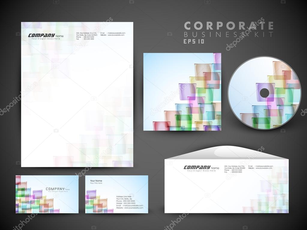 Professional corporate identity kit or business kit with artistic, abstract wave effect for your business includes CD Cover, Business Card, Envelope and Letter Head Designs in EPS 10 format.
