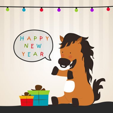 mutlu yeni yıl 2014 kutlama arka plan.