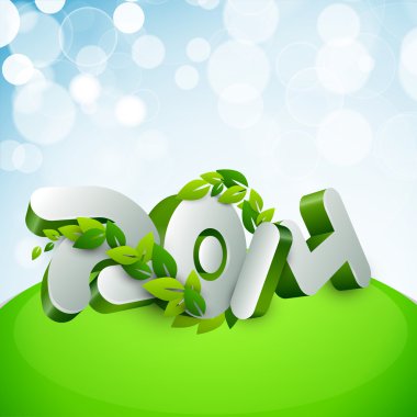 mutlu yeni yıl 2014 kutlama arka plan.