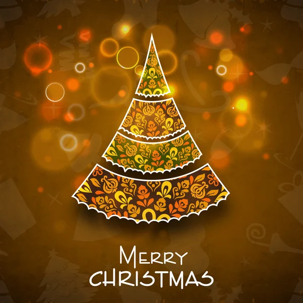 Merry Christmas celebration greeting card or background. — Stock Vector