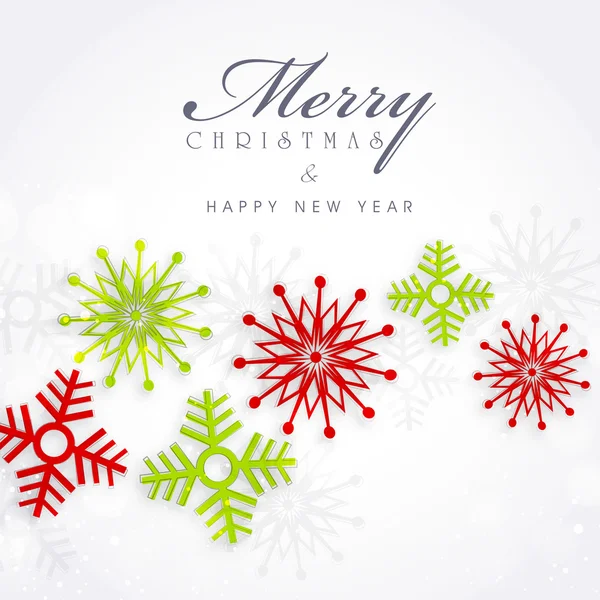Merry Christmas celebration greeting card or background. — Stock Vector