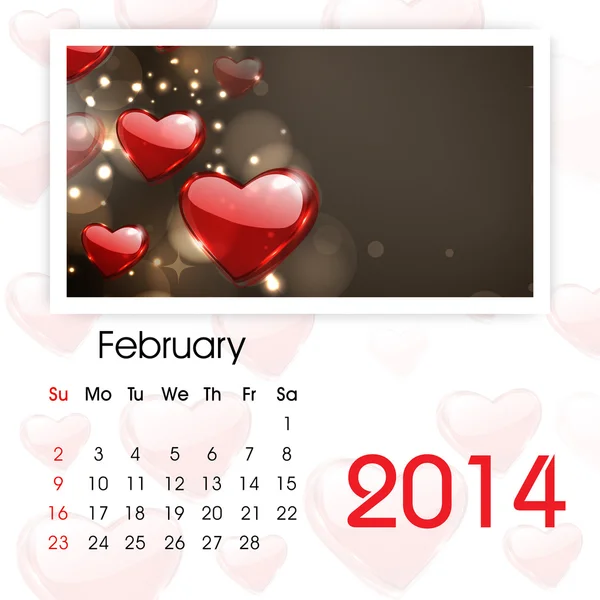 New Year 2014 calendar. — Stock Vector