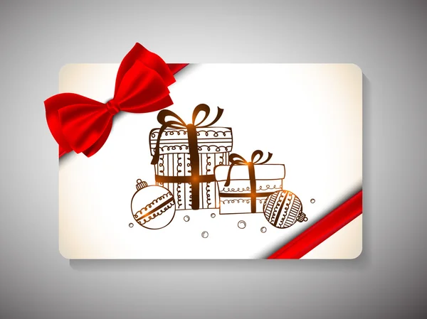 З новим роком 2014 року та Веселого Різдва святкування Подарункова карта. — стоковий вектор