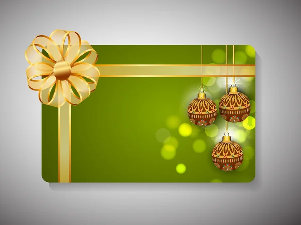 Felice anno nuovo 2014 e Buon Natale Gift Card celebrazione . — Vettoriale Stock