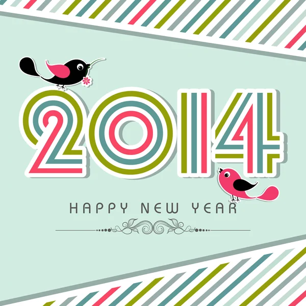 Frohes neues Jahr 2014 Feier Hintergrund. — Stockvektor