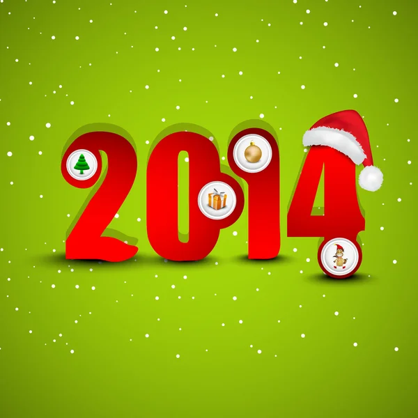 Šťastný nový rok 2014 oslava pozadí. — Stockový vektor