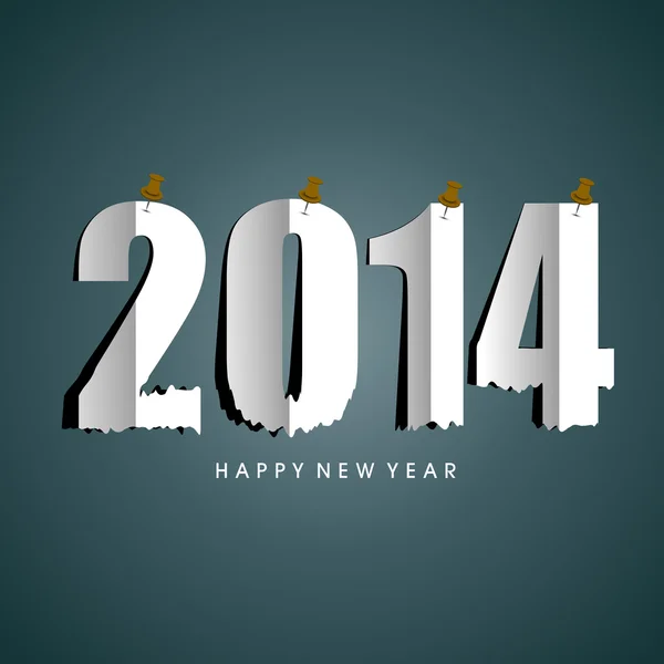 Frohes neues Jahr 2014 Feier Hintergrund. — Stockvektor