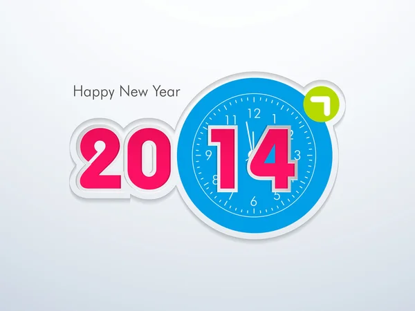 Happy New Year 2014 fond de célébration . — Image vectorielle