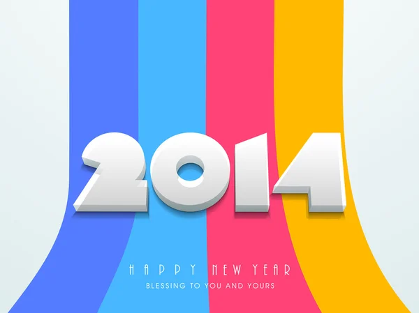 Happy New Year 2014 celebration background. — Stock Vector