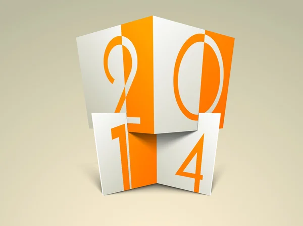 Felice anno nuovo 2014 sfondo celebrazione . — Vettoriale Stock