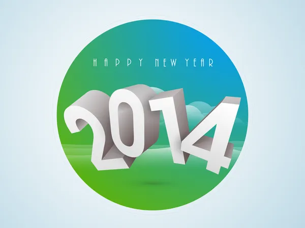 Happy New Year 2014 celebration background. — Stock Vector