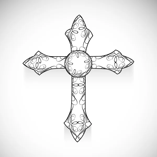 З Різдвом і новим роком 2014 святкування концепції з християнського Хреста. — стоковий вектор