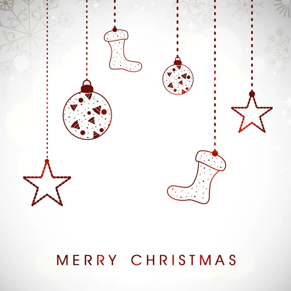 メリー クリスマスと新年あけましておめでとうございます 2014年お祝いパーティ告知ポスター、バナーやチラシ. — ストックベクタ