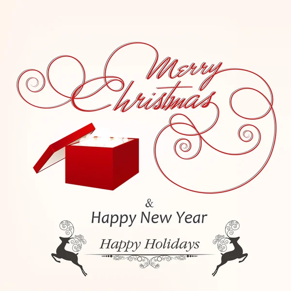 Calligraphic and typographic elements, frames, vintage labels, stickers, or tags for Merry Christmas and Happy New Year 2014 celebrations. — Stock Vector