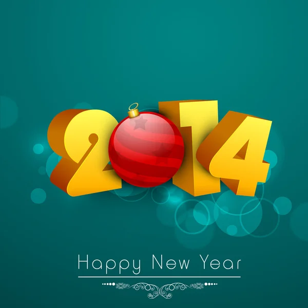 Happy New Year 2014 celebration background. — Stock Vector