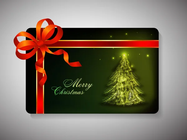 新年あけましておめでとうございます 2014年とメリー クリスマスお祝いギフト カード. — ストックベクタ