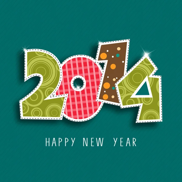 Feliz Año Nuevo 2014 fondo de celebración — Vector de stock