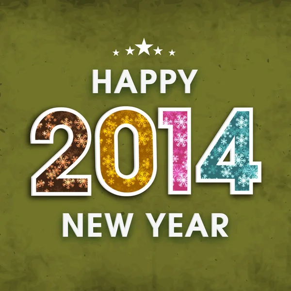 Frohes neues Jahr 2014 Feier Hintergrund — Stockvektor