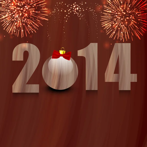 Felice anno nuovo 2014 sfondo celebrazione — Vettoriale Stock