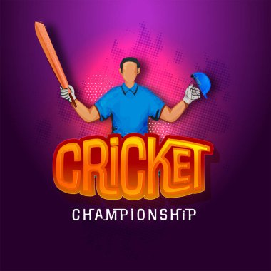 Cırcırböceği Şampiyonası Yüzsüz Vurucu Mor Arkaplanda Kazanan Poz.