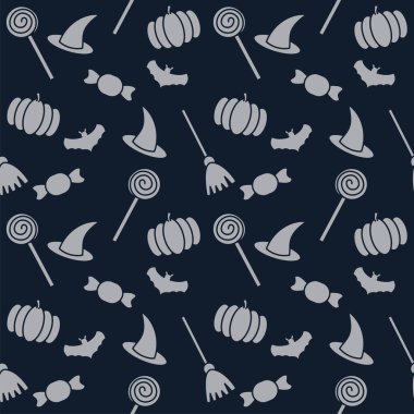 Cadılar Bayramı Temalı Kusursuz Desenli Arkaplan.