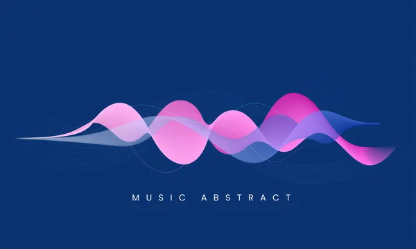 Абстрактный Музыкальный Фон Волновым Движением — стоковый вектор