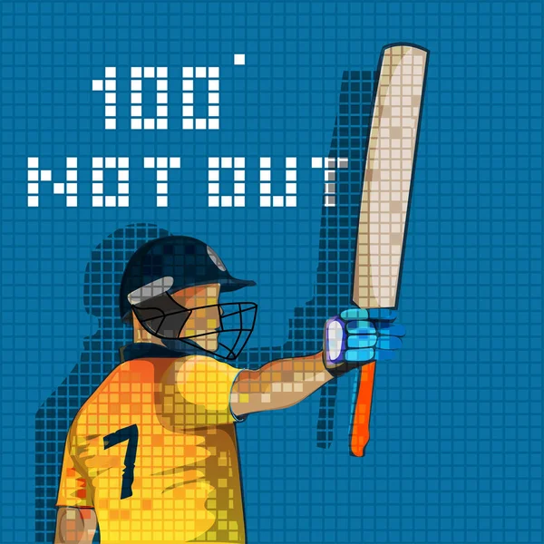 Sri Lanka Giocatore Cricket Pastella 100 Non Fuori Testo Sfondo — Vettoriale Stock