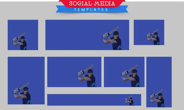 泽西团队中的板球手或击球手在社交媒体上为你的信息播放带有复制空间的射击 Pixel Art Detailed Character Illustration — 图库矢量图片