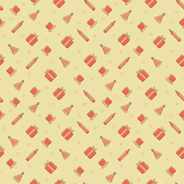 Düz Tarz Parti Element Deseni Arkaplanı Sarı ve Turuncu Renkli.