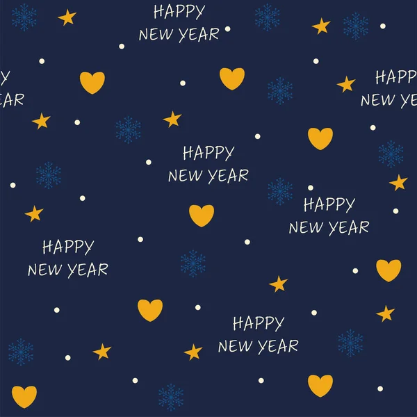 New Year Theme Pattern Background Blue Color — 스톡 벡터