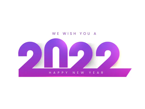 渐增的紫色2022对白色背景的半色调影响的新年概念 — 图库矢量图片