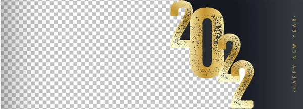 Golden 2022 Fonte Feliz Ano Novo Preto Branco Png Fundo —  Vetores de Stock