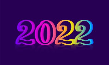 Mezuniyet 2022 Mutlu Yıllar Konsepti için Mor Arkaplanda Numara.