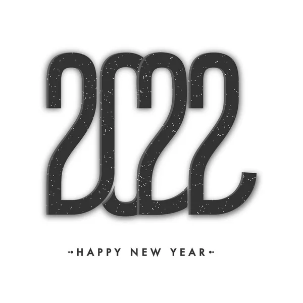 スタイリッシュな黒2022番号上の白い背景のための幸せな新年のコンセプト — ストックベクタ