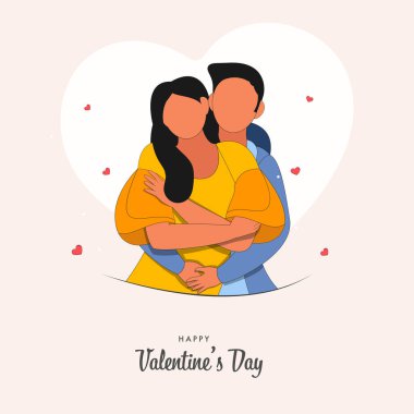 Sevgililer Günü 'nde sevgilisine arkadan sarılan yüzü olmayan adam..