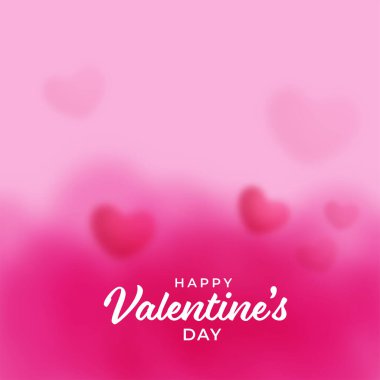 Pembe Arkaplanda Bulanık Kalpli Sevgililer Günü Yazı Tipi.