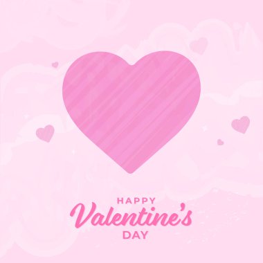 Pembe Arkaplanda Çizgili Kalpli Sevgililer Günü Yazıtipi.