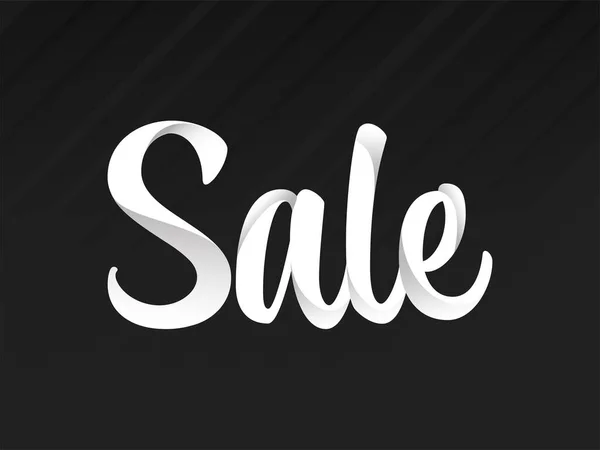 Sale Poster Banner Design White Black Color — Vetor de Stock