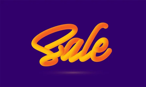 Orange Blend Sale Font Över Lila Bakgrund Reklam Banner Design — Stock vektor