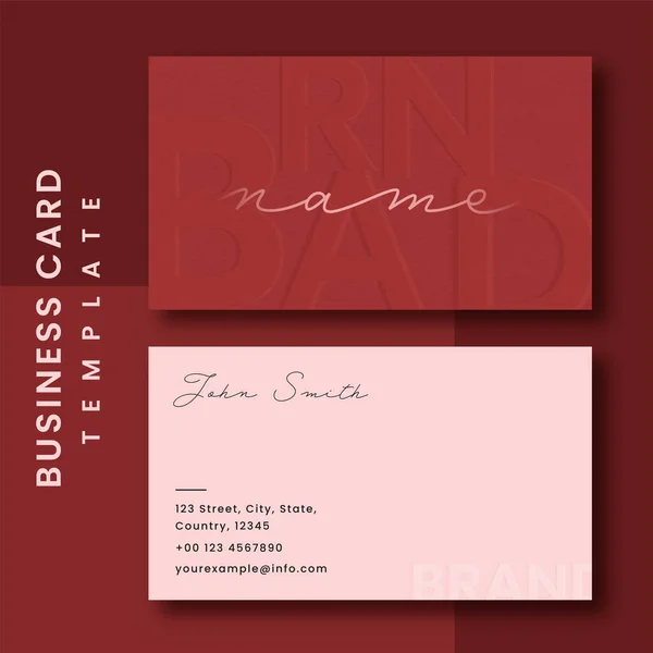 Editable Business Card Template Layout Front Back Side — ストックベクタ