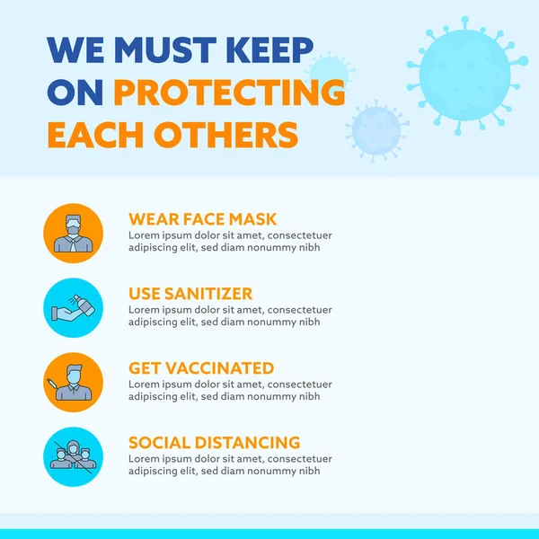 Precauciones Evitar Omicron Como Como Máscara Desgaste Use Desinfectante Mantenga — Archivo Imágenes Vectoriales