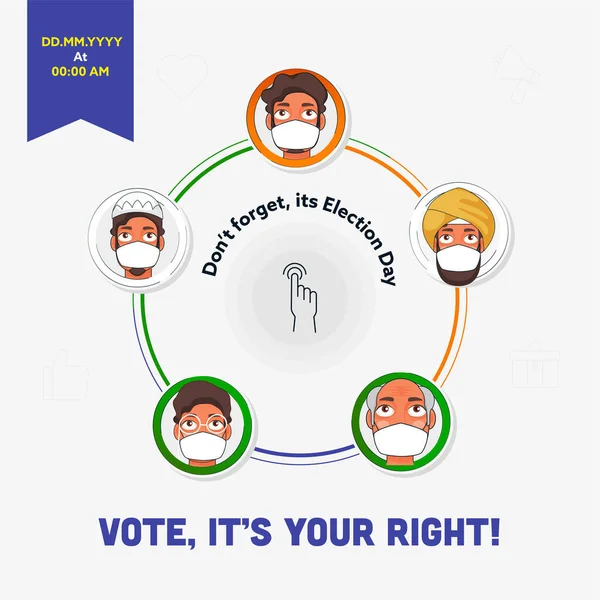 Μην Ξεχνάτε Ότι Είναι Ημέρα Εκλογών Ψηφίστε Για Δικαιώματά Σας — Διανυσματικό Αρχείο