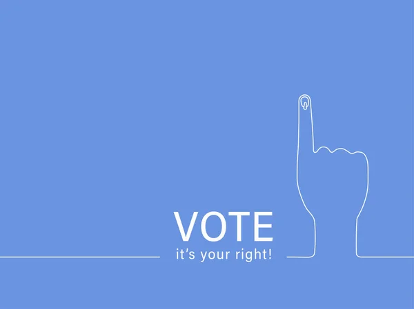 Vota Tuo Testo Giusto Con Voto Accedi Mano Lineare Sullo — Vettoriale Stock