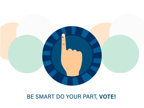Fai Tua Parte Vota Font Voting Mark Index Finger Blue — Vettoriale Stock