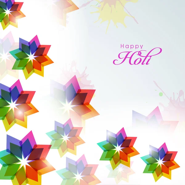 Festivalul Indian Culori Conceptul Happy Holi Forme Florale Colorate — Vector de stoc