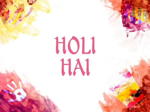 Indian Festival Colours Happy Holi Concept Colour Grunge Holi Hai — Stock Vector