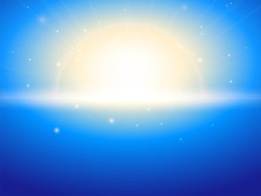 Soyut Mavi Arkaplan Parlak veya Fişek Efekti.