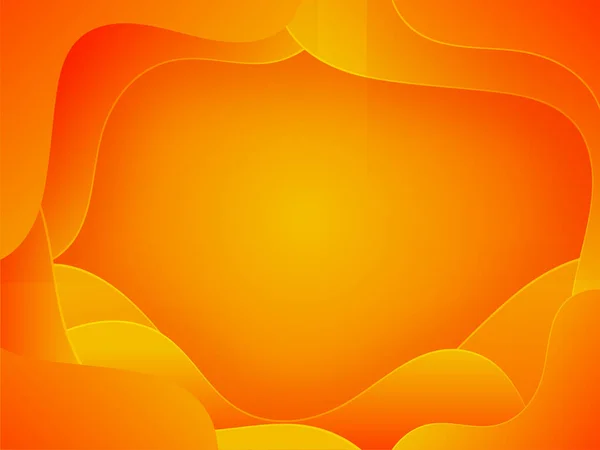 带有纸张叠边和复制空间的光滑抽象橙色背景 — 图库矢量图片