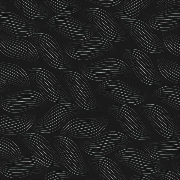 Aufwändige Pipple Curly Strip Pattern Hintergrund Schwarz Und Grau — Stockvektor